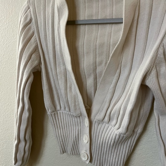 WILFRED x ARITZIA | Plunge Front Cardigan Merino Wool V-Neck Cardigan | Size S - Picture 5 of 10